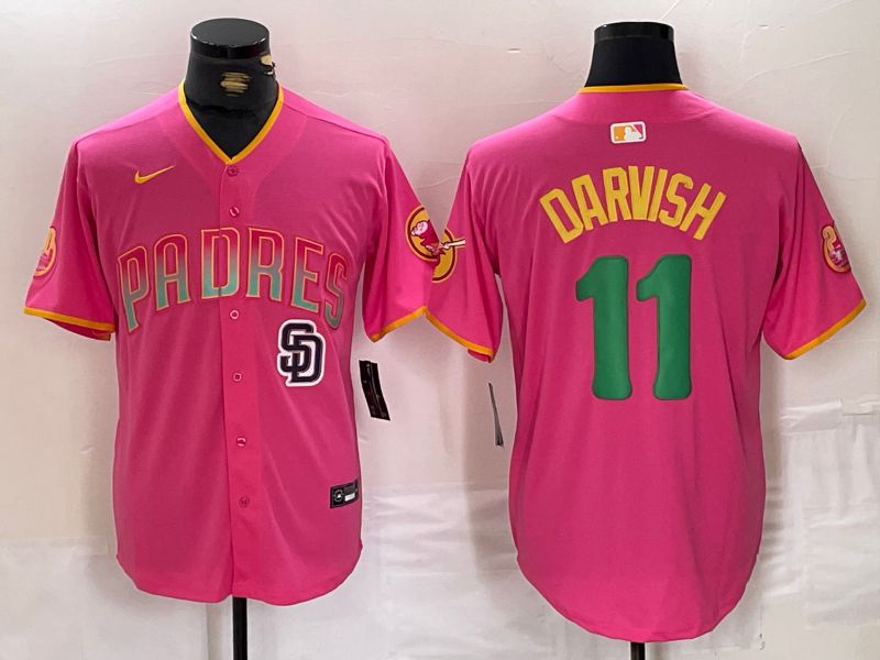 Men San Diego Padres #11 Darvish Pink Jointly 2024 Nike MLB Jersey style 5